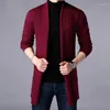 Erkek Sweaters Favocent 2024 Sonbahar Sıradan Katı Örme Erkek Hardigan Tasarımcısı Homme Sweater İnce Takılmış Sıcak Giysiler