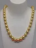 Fina pärlor smycken runt långa 26quot1011mm naturliga riktiga sydsjön gyllene pärlhalsband 14k4885219