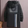 Abbigliamento di grandi dimensioni Uomo Giacca invernale Con cappuccio in pile Caldo lungo Imbottitura Parka Cappotto con collo in pelliccia maschile 150 kg l Plus Capispalla 12XL 240131