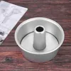 Baking Moulds 6 Inch Aluminum Alloy Round Chiffon Cake Pan Removable Bottom Hollow Chimney Mold DIY Tools