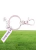 High Quality Sliver Plated Barbell With Never Give UpI CHOSE STRENGTH BELIEVE IN YOURSELF Charm Key Chain LobsterClawClasps4154786