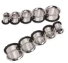 Stainless Steel Single Flare Flesh Tunnel F20 Mix314mm 200pcslot Piercing ear Tunnel2208046