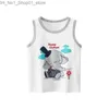 T-shirts 1-9T Summer Boys Clothes Toddler Kid Tshirt Sleeveless Cotton Infant Boy Tank Loose Tee Top Childrens T Shirt Outfit Q240218