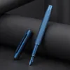 Hongdian – stylo à plume en métal de la forêt noire, pointe courbée noire, belle Texture d'arbre, stylo à encre pour bureau d'affaires, 240119