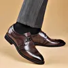 Homens vestido sapatos de couro patente brogue para masculino formal festa de casamento escritório oxfords negócios mocassins sapato 240202