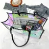 نجمات fasion شفافة وكفحة للنساء PVC حقيبة واضحة السيدات السيدات soulder أكياس مع محفظة كبيرة السعة Eco Beac Toteh24218