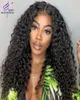 Modern Show HD Transparent Lace Front Wig Brazilian Curly Wave Human Hair Wigs For Women Pre Plucked T Part Lace Front Wig Remy7840410