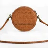 Shoulder Bags 2023 Top Layer Cowhide Woven Crossbody Bag Genuine Leather Small Round Cake Bag Casual And Versatile Womens BagH24218