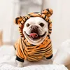 Odzież dla psów C150110 Zimowe ubrania ciepłe polarowe bluzy z kapturem Pet for Small Dogs Chihuahua Puppy Cats Kurtka Kostium kombinezonu