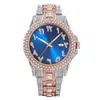 شاهد Hip Hop Diamond Sustded Men Men Watch Watch