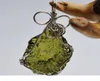 Pendentif en pierre d'énergie en cristal vert Moldavite naturel, pour hommes et femmes, collier de Couple, bijoux fins LJ2010167338176