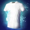 Men's Suits A2198 Creative Hydrophobic Anti-Dirty Waterproof Solid Color Men T Shirt Soft Short Sleeve Quick Dry Top Breathable Wear