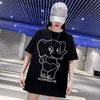 Designer designs cute bunny t-shirts for luxury fashion heavy industries