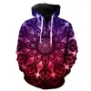 Herrtröjor mandala blixtlås hoodie med huvjackor tröjor överdimensionerade roliga 2024 mode långärmad cool hajuku vår