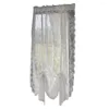 Rideau en dentelle, bonne perméabilité à l'air, protection solaire, doux, anti-poussière, décoratif, Polyester blanc, Floral, transparent, fournitures pour la maison