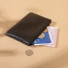 Mini portefeuille de cartes d'affaires en cuir PU, fermeture éclair, porte-monnaie, pochette pour écouteurs, Mini portefeuille Ultra-mince, porte-cartes