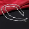 Chains 925 Sterling Silver 16/18/20/22/24/26/28/30 Inch 4mm Classic Chain Necklace For Women Man Fashion Wedding Charm Jewelry