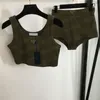 Metal Rozet Mayo Kadın Tasarımcı Bikinis Sling Tank Bri Özneleri Seksi iç çamaşırı Yoga Spor iç çamaşırı