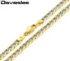 Davieslee hommes femmes collier or jaune rempli chaîne gourmette lien cubain Hip Hop collier entier bijoux 4mm LGN642778623