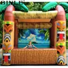 wholesale Outdoor opened 4m Lx3mWx3mH (13.2x10x10ft) inflatable Tiki bar with palm tree portable drinking pub serving bars for summer beach party