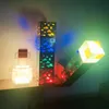 Torcia in pietra marrone Lampada a led Lampada da notte ricaricabile USB per soggiorno Camera da letto Decorazioni per feste in casa Lampada da tavolo per bambini Regali per bambini 240129