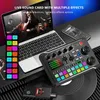 Carte son en direct et interface audio avec effets de mixage DJ et changeur de voixMélangeur audio stéréo Bluetooth pour le streaming 240119