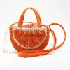 Totes New Watermelon Straw Women Sulder Torby Luksusowy projektant Fasion Boemia Femal Crossbody Bag i Cildrens Fruits and Bagh24218