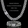 i lager 14mm breda Moissanite Diamond Cuban Link 925 Silver Fullt Iced Out VVS Hip Hop Jewelry Chain Armband