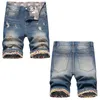 Jeans pour hommes vêtements de luxe shorts jeans jean jean fleur diamant denim shortpants slim hommes denim street hip hop lâche bouton mouche patchwork concepteur jeans