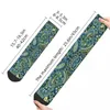 Calcetines de hombre Vintage Paisley verde bosque compresión loca estilo Unisex patrón Harajuku impreso divertido calcetín de tripulación niños