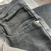 メンズジーンズフィットズボンの真のストレッチズボン刺繍デニムジーンズストレートデザインレトロストリートウェアカジュアルスウェットパンツデザイナージョガー