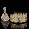 Wine Glasses European ical crystal glass liquor bottle foreign wine glass household whiskey glass set spirits glass wine set T240218