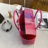 Totes Ylexyr Fasion Summer Womens andbag PVC Vegetabiliska korgen vävd tygväska stor kapacitet Picknick Beac Bagsh24218