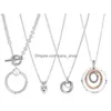 Collane con ciondolo 925 Sterling Sier Ladies Fashion Fit Ciondolo originale Collana fai da te Gioielli Gift6648173 Collana con consegna a goccia Dhfz9