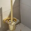 Nenhum soco escova de vaso sanitário banheiro metálico acrílico fixado na parede ouro designer luz luxo ins estilo wallmouted escovas 240118