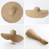 Foldable Women Oversized Floppy Straw Hat 70cm Diameter Large Brim Summer Sun Hats Panama Travel Beach Wholesale 240130