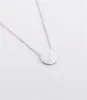 Fashion Brushed Round Circle Necklace Pendant Goldcolor silver plated Necklace for women gift Whole9597415