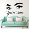 Lash & Brow Wall Decal Eyelash Extension Beauty Salon Decoration Make Up Room Wall Stickers Art Cosmetic Art Poster LL300 201201291h