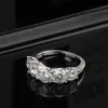 KNOBSPIN 5 Steine 36CT D Farbe Ringe für Frauen Funkelnde Diamanten mit Zertifikaten 925 Sterling Silber Ehering 240202