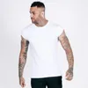 Homens camisetas Marca roupas de fitness camisa masculina moda sólida estender longo tshirt 2024 verão ginásios manga curta camiseta algodão musculação