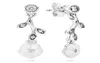 Hanging Flower earrings mother of pearl authentic S925 silver fits for original style bracelet 290699MOP H8ale9546292