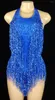 Stage Wear Luccicanti Strass Frange Body Donna Nightclub Party Dance Costume Sexy Nappa Body Performance Abbigliamento