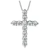 Shining Diamond Stone Hangers Ketting Sieraden Geplatineerd Mannen Vrouwen Minnaar Cadeau Paar Religieuze Sieraden6457856