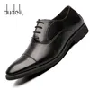 Zapatos de cuero Oxford de negocios de lujo para hombre, vestido Formal de goma transpirable, zapatos planos de oficina para boda, calzado Mocassin Homme 240202