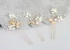 3PCS Foglia tornante da sposa Spose Gioielli per capelli in oro Copricapo da sposa Accessori per capelli da donna da sposa JCF0372297373