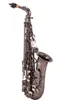 Saxophone Alto Mib Saxophone en laiton laqué nickel noir 802 Type de clé instrument à vent avec étui de transport rembourré gants chiffon de nettoyage