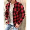 Camicia da uomo in cotone Coolen Grid primaverile e autunnale Camicia slim a maniche lunghe All Match Abbigliamento All Match 240122