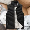 Vinterens kläder Ull Soft Vest Jackets ärmlös kappa Fashion Male Warm Waistcoat Fleece Vest Warm Waistcoat Outwear Men 240125