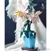 Bloki 800+PCS Epiphyllum Kwiat Romantyczne dziewczyny seria prezenty urodzinowe Dekoracja DZIECKA Wazon Bloków konstrukcyjnych Modelowe cegły
