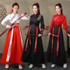 Chinese Dress Ancient Hanfu Kimono Black White Red hanfu Dresses Embroidery Martial Arts Chinese Style Dance Cosplay Costumes 240130